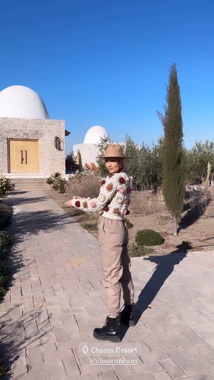 Eva Bargiela en su estadía en Mendoza