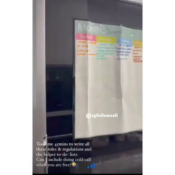 Le escribió una serie de reglas a su empleada doméstica y las redes apuntaron contra ella
