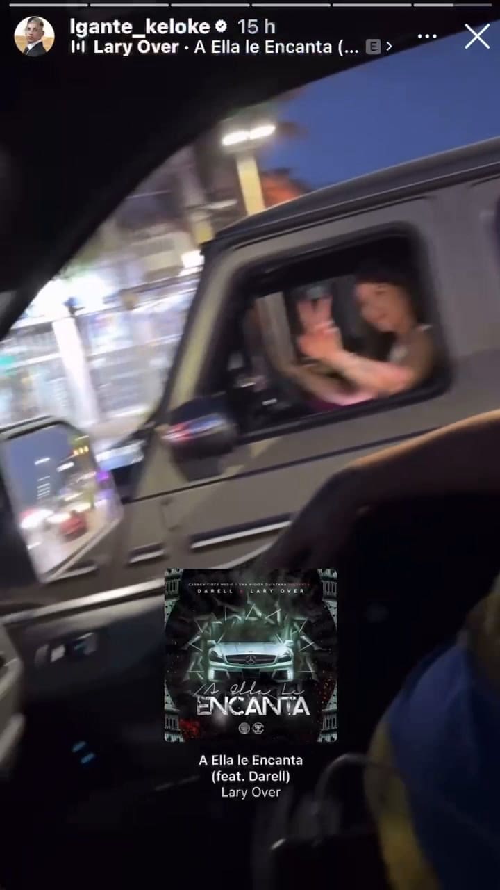 Wanda Nara y L-Gante camino al teatro Gran Rex