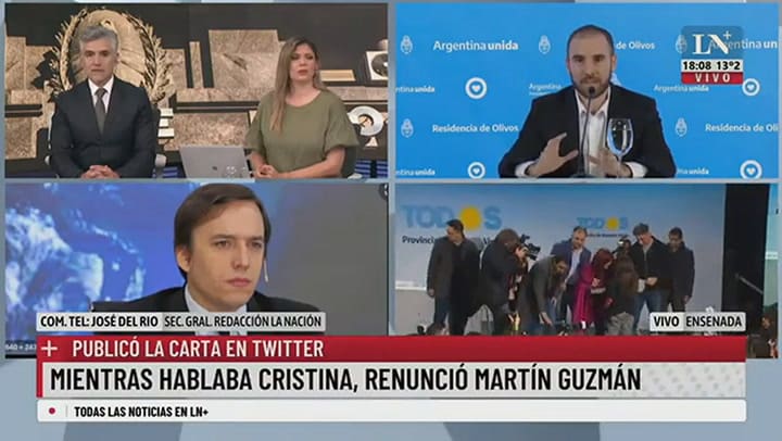 Mientras hablaba Cristina, renunció Martín Guzmán