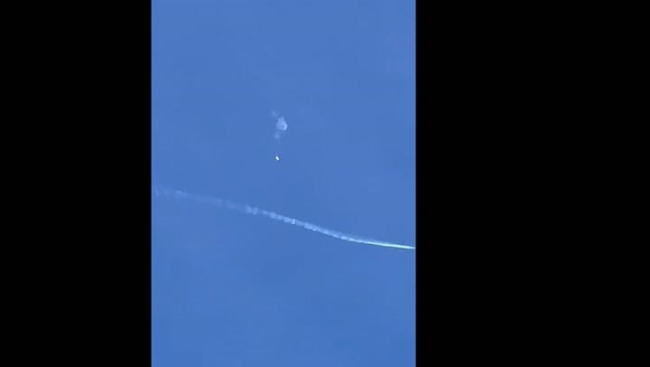 Estados Unidos derribó el misterioso globo chino frente a la costa de Carolina del Norte