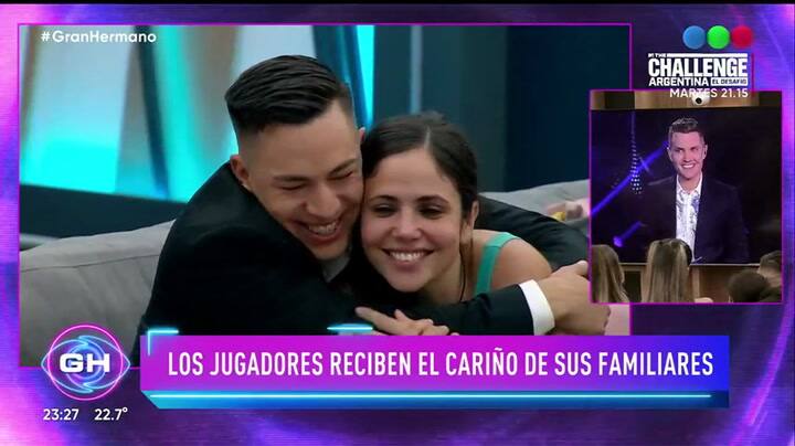 Romina junto a Fabián Herrera tras su ingreso a Gran Hermano