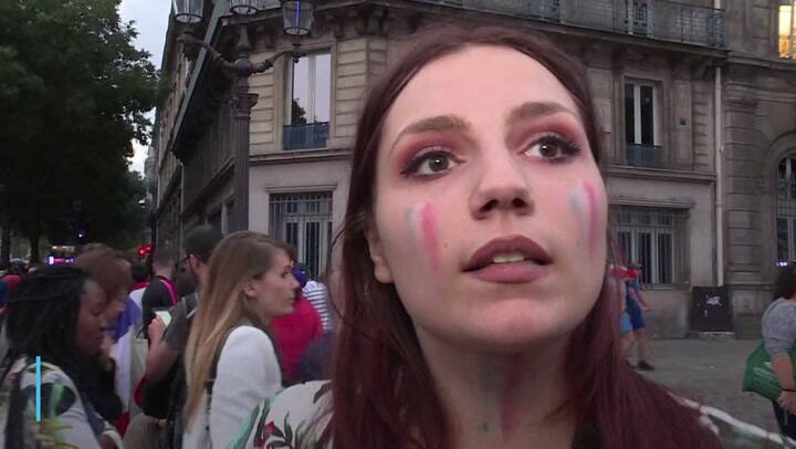 Así fueron los festejos en París tras la clasificación de Francia a la final del Mundial - Fuente: A