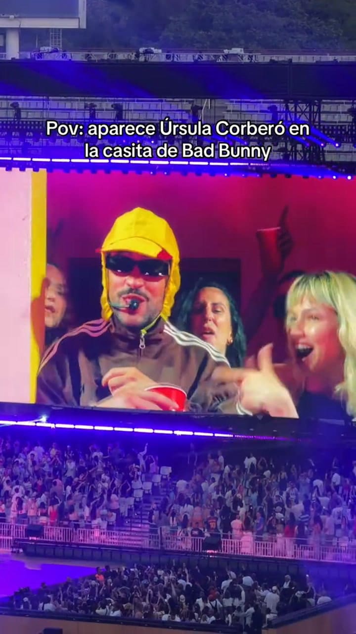 Con nuevo look, Úrsula Corberó disfrutó del show de Bad Bunny en Barcelona