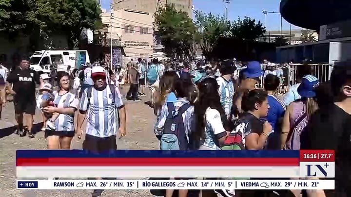 Disturbios cancha de Racing en la previa con Cruzeiro