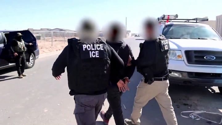 ICE compartió imágenes de los operativos en sus redes sociales