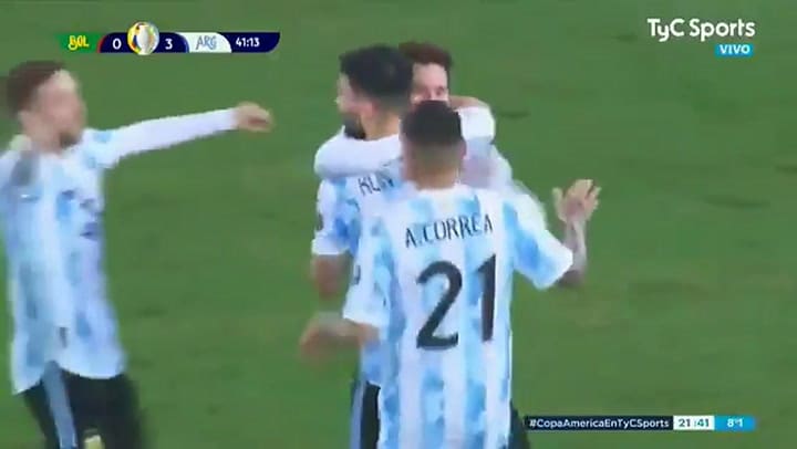 Gol de Messi para el 3-0