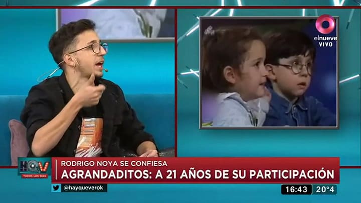 Rodrigo Noya recordó su paso por Agrandadytos - Fuente: elnueve