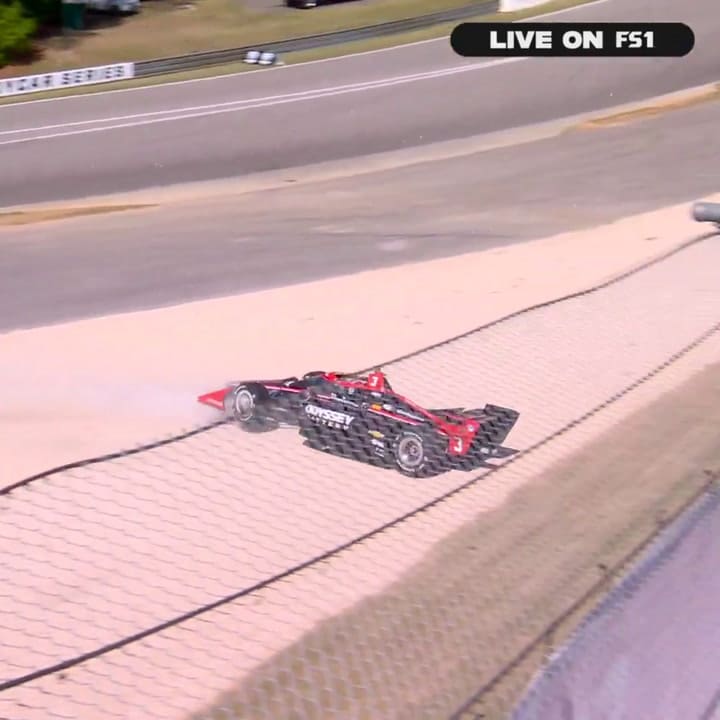Accidente en el Indycar