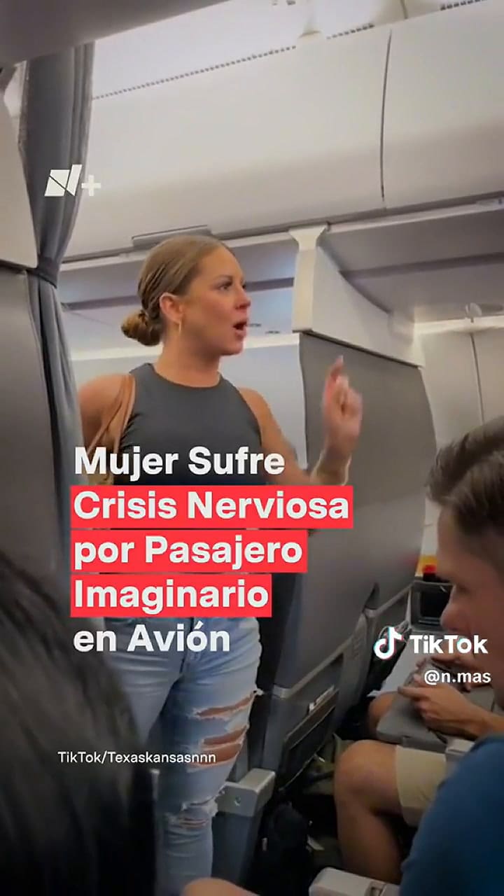 La pasajera gritó desesperada en el avión