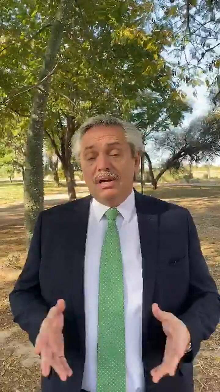 El mensaje de Alberto Fernández cancelando su viaje