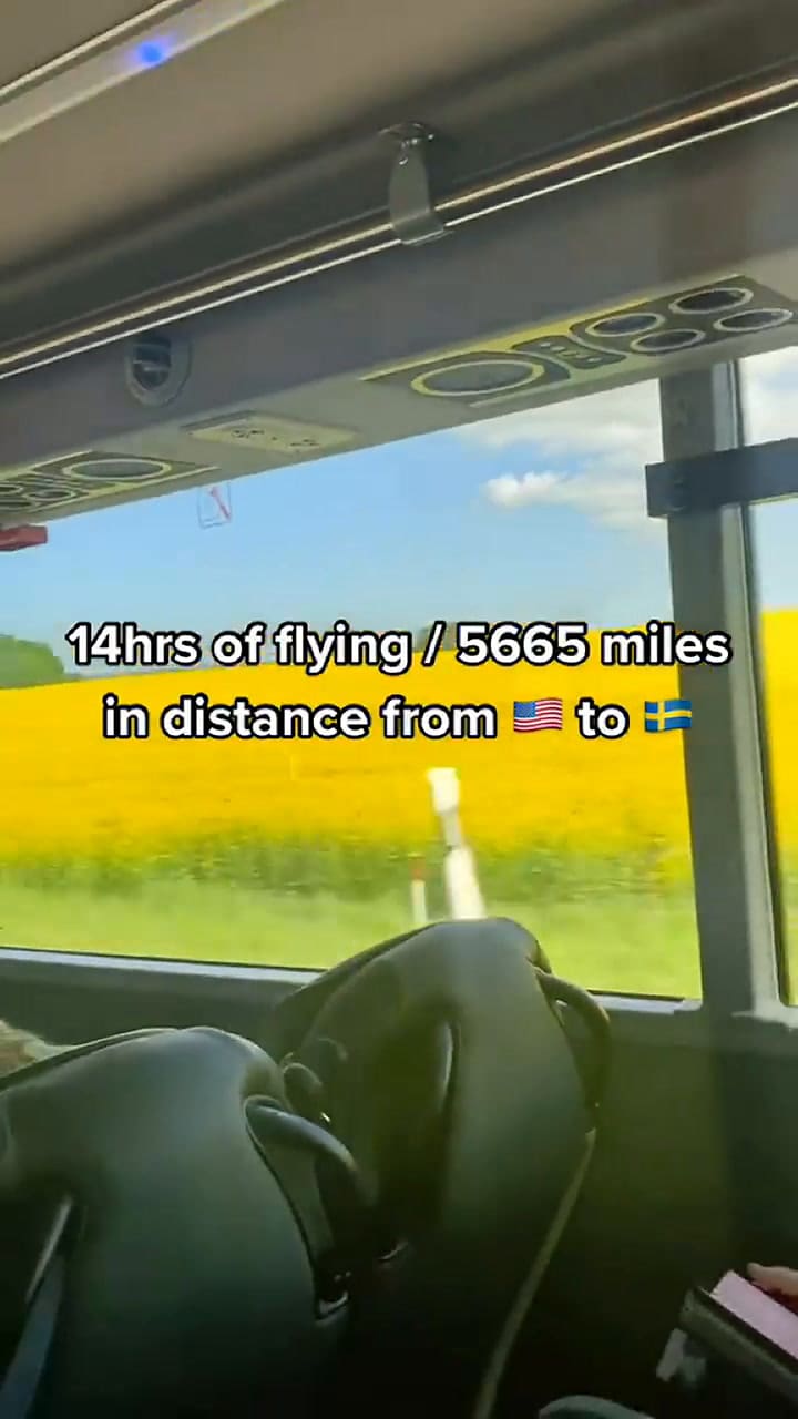 Voló 14 horas desde Estados Unidos a Suecia para ver al amor de su vida