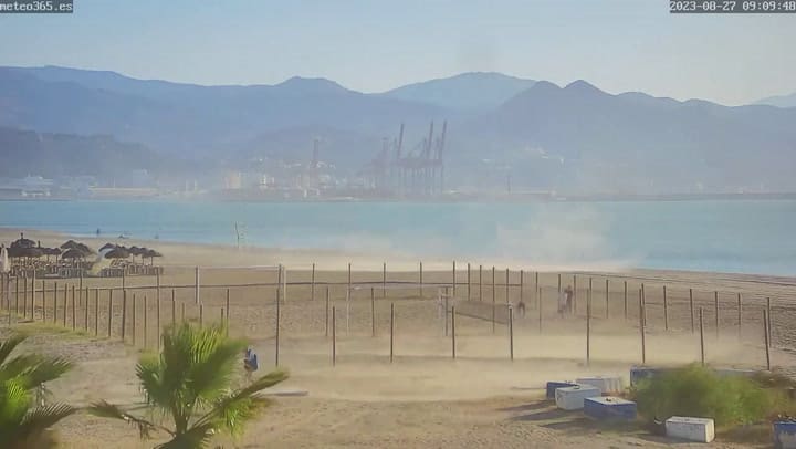 Así se veía la playa donde buscan a los dos argentinos, a las 9 AM, el día en el que desaparecieron