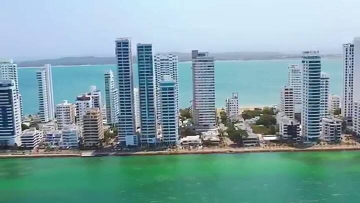 Cartagena respira por la cuarentena y sus aguas vuelven a ser cristalinas - Fuente: Twitter
