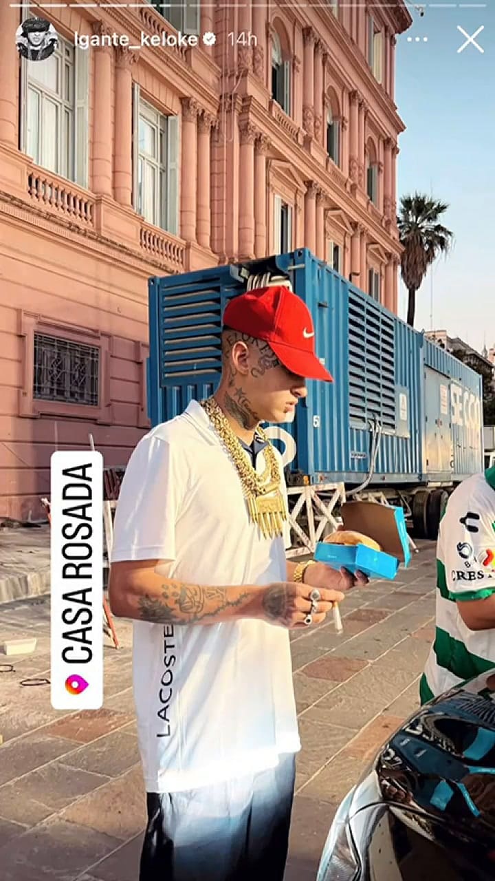 Las publicaciones de L-Gante en la Casa Rosada