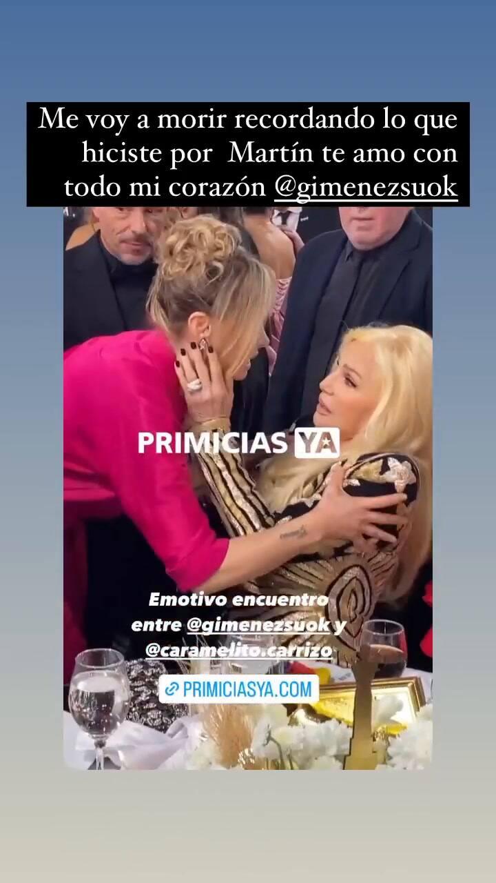 El emotivo encuentro entre Cecilia Caramelito Carrizo y Susana Giménez