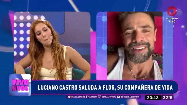 Flor Vigna reveló los apodos que le pone Luciano Castro en la intimidad