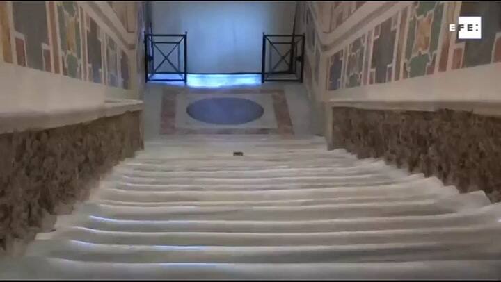 Así es la escalera que subió Jesús en su juicio - Fuente: EFE