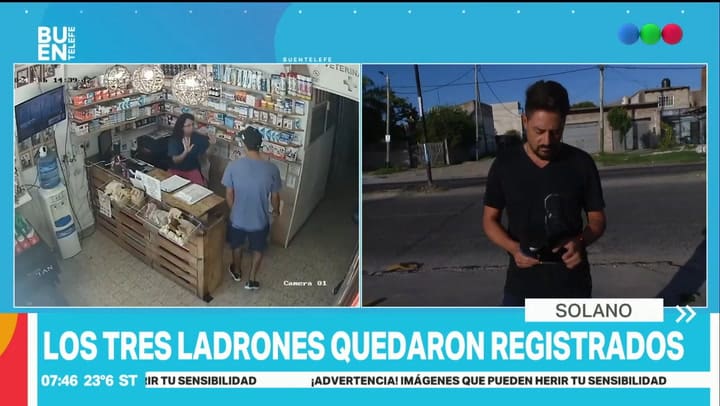 El equipo de Buen Telefe sufrió un robo mientras trabajaba en Solano #Buentelefe