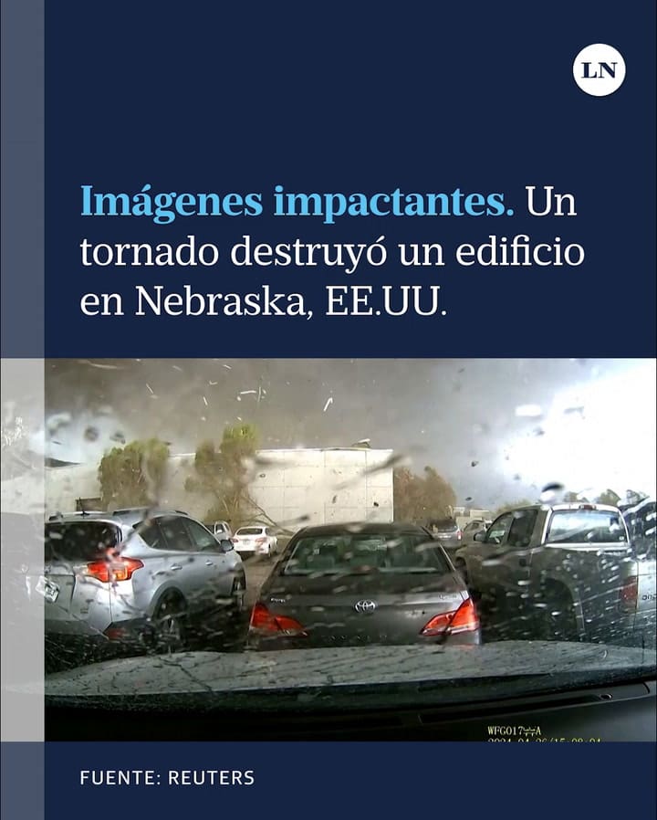 Estados Unidos: un poderoso tornado destruyó un edificio en Lincoln, Nebraska
