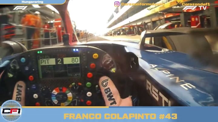 El retraso de Colapinto en boxes