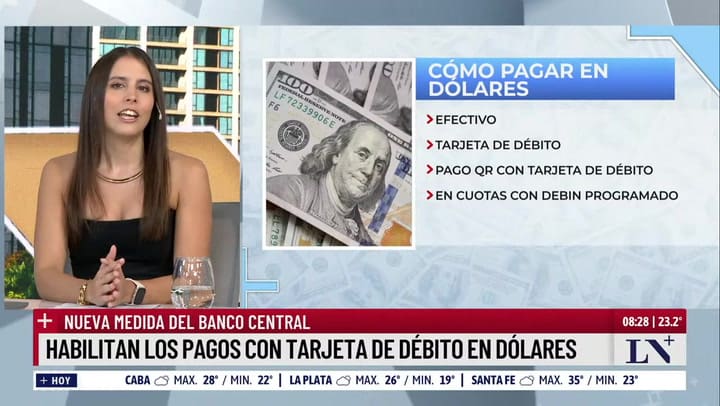 Habilitan los pagos con tarjeta de débito en dólares