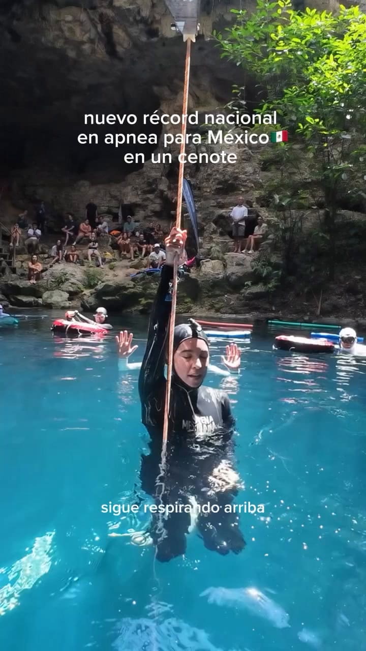 Camila Jaber logró llegar a Netflix después de romper el récord en apnea