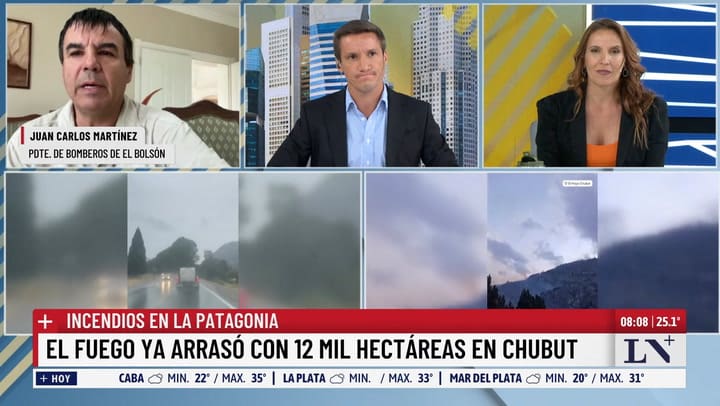 Juan Carlos Martinez, presidente de Bomberos de El Bolson