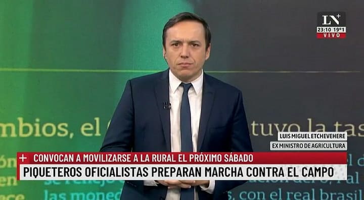 Etchevehere: 'Nadie del campo está enganchado en esta pelea'