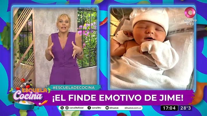 Jimena Monteverde anuncia en Escuela de Cocina que fue abuela de Malvina