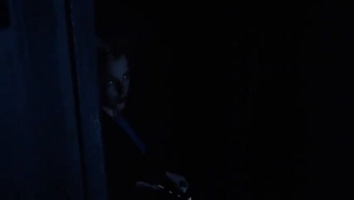 Gillian Anderson pelear con un gato de peluche.