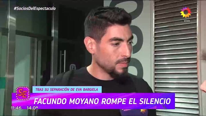 Facundo Moyano hablo sobre la separacion de Eva Bargiela