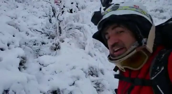 Así rescataban el helicóptero de la comitiva presidencial - Fuente: Bomberos de Santa María