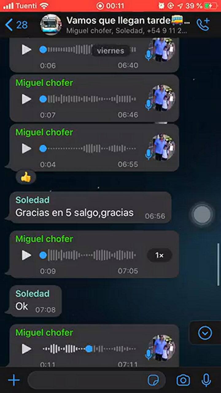 El colectivero que armó un grupo de WhastApp con los pasajeros
