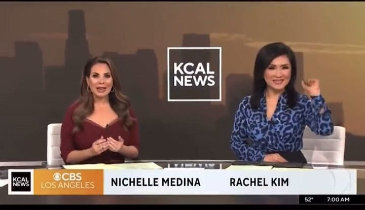 El momento en que la periodista se desamaya en vivo
