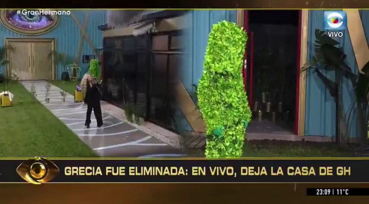 Así fue la curiosa salida de Grecia Colmenares de Gran Hermano