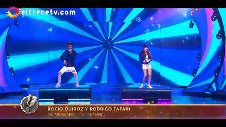 Cantando 2020. Rocío Quiroz y Rodrigo Tapari cantaron 'El Meneaito' - Fuente: eltrece