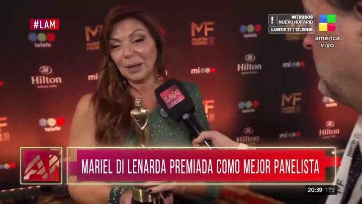Un cronista de LAM uestionó el premio de Mariel Di Lenarda y ella le respondió