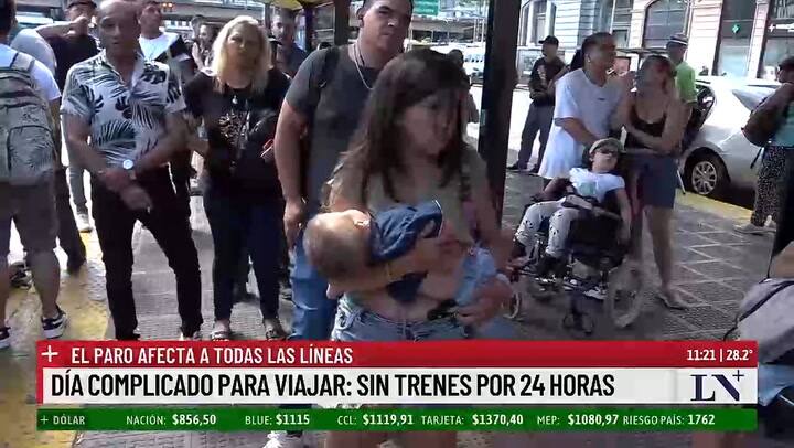 Complicaciones para viajar por el paro de trenes