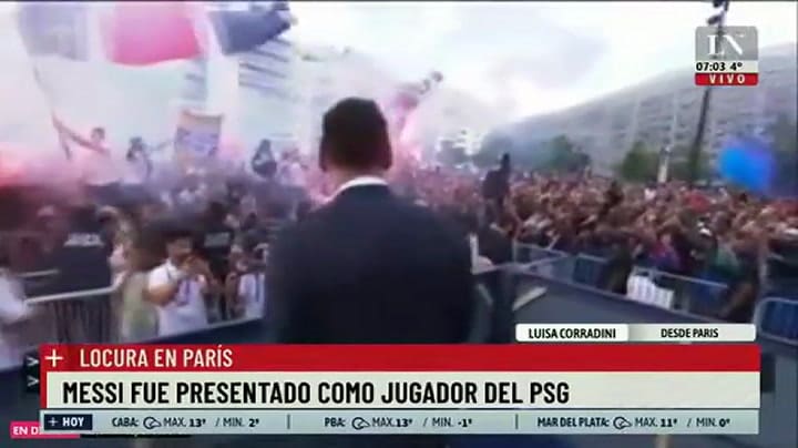 La locura en la calle por la presencia de Messi