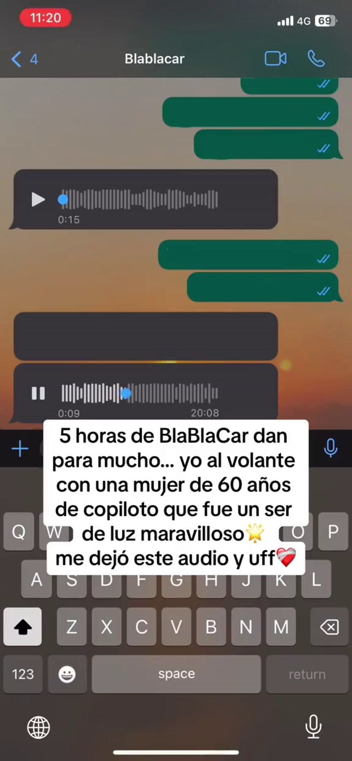 Llevó a una señora en el auto y el mensaje de despedida la dejó atónita