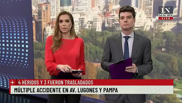 Múltiple accidente en Av. Lugones y La Pampa