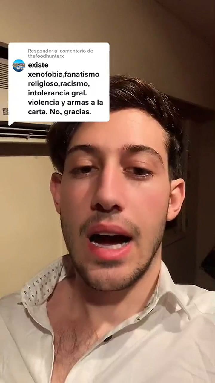 El tiktoker comparó un delicado aspecto de Estados Unidos con la Argentina