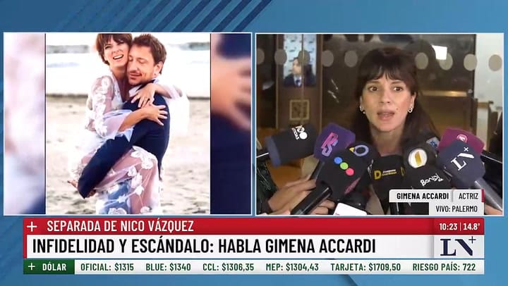 La palabra de Gimena Accardi tras admitir que le fue infiel a Nico Vázquez