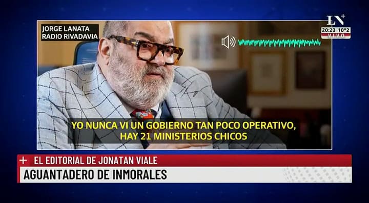 Jony Viale: 'El gobierno es un aguantadero de inmorales'