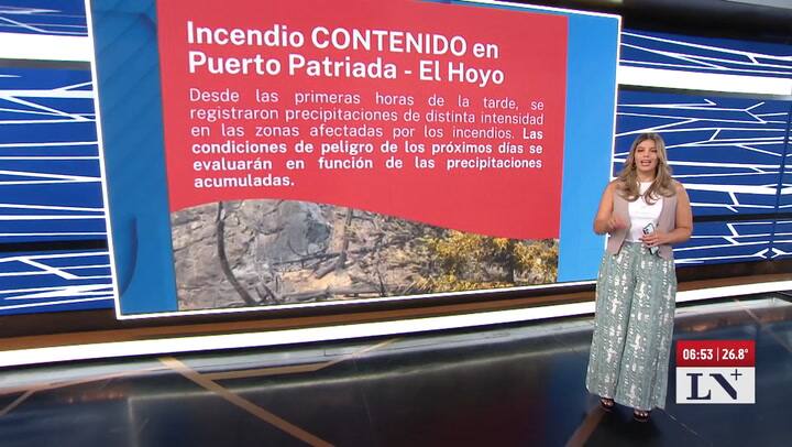 El incendio esta contenido en la Patagonia tras lluvias en las zonas afectadas
