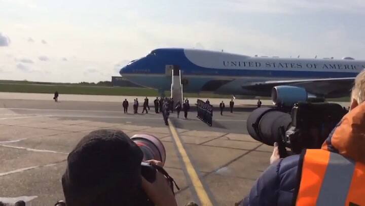 La llegada de Trump a Londres - Fuente: Twitter