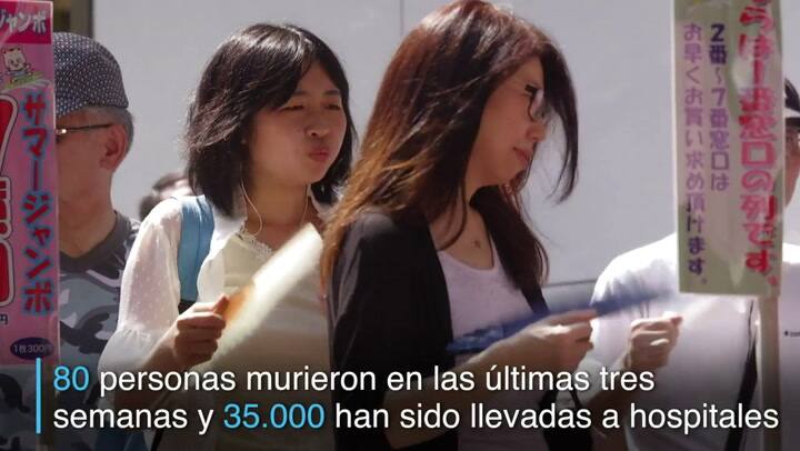 Japón sufre una sofocante ola de calor - Fuente: AFP