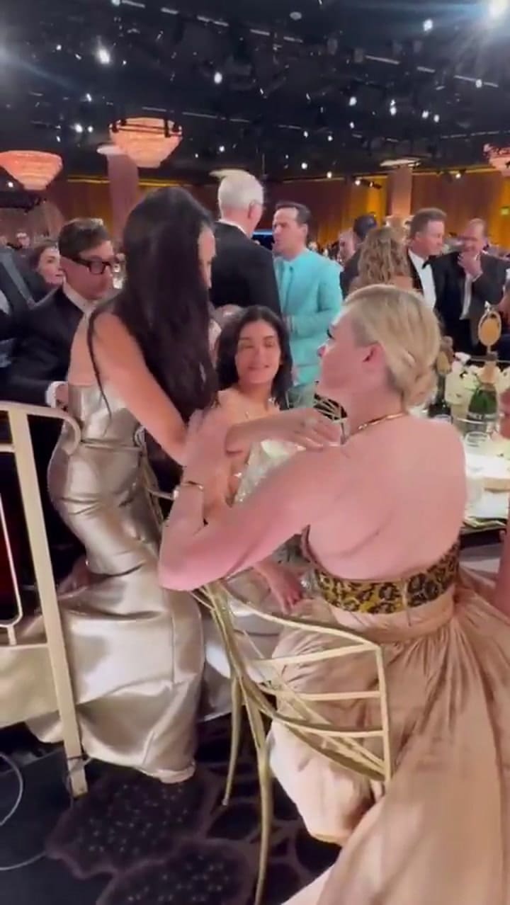 Demi Moore le hizo un fuerte desaire a Kylie Jenner en los Globos de Oro 2025