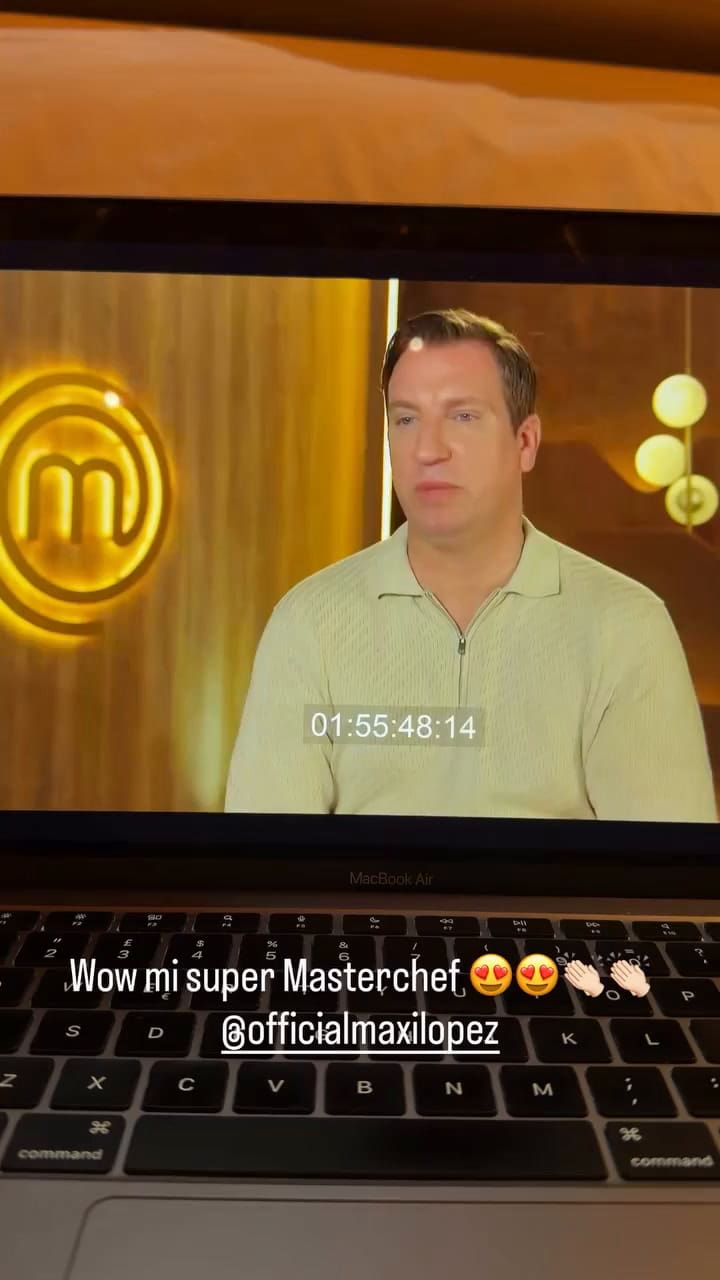 Daniela Christiansson alentó a Maxi López en MasterChef